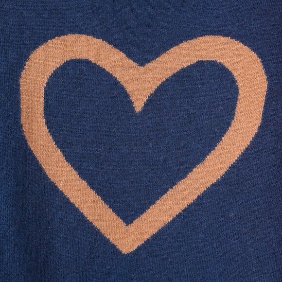 Love Moschino Dark-Blue Wool-Blend Heart Sweater - Picture 7 of 9